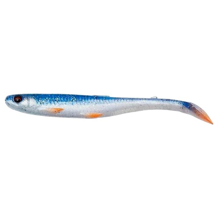 Savage Gear Slender Scoop Shad Jigi 11cm Roach sivulta, pää vasemmalla