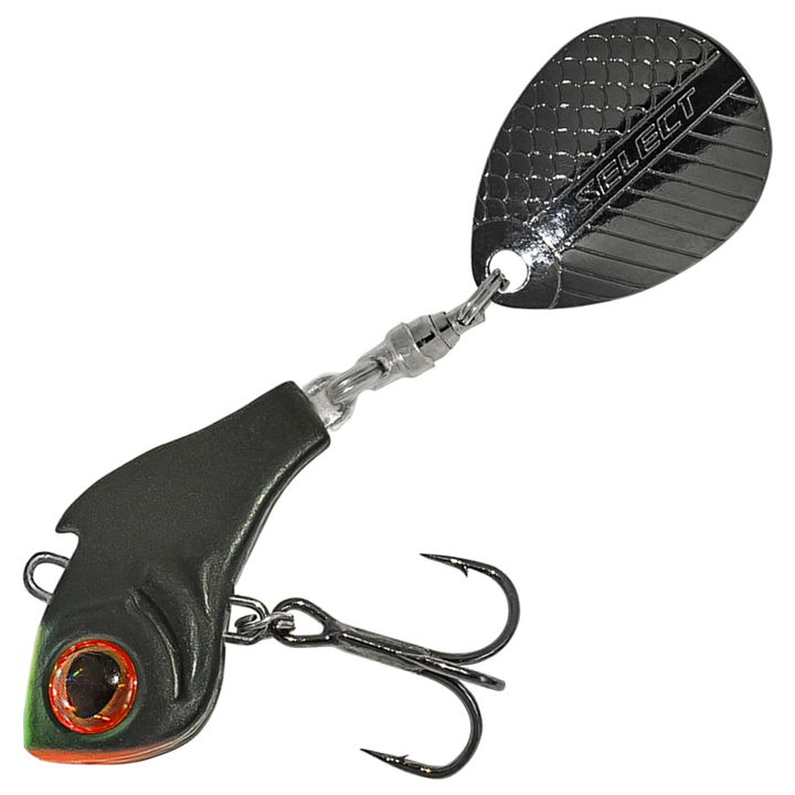 Select Turbo II Spintail 7g, väri 14: musta runko ja musta lippa