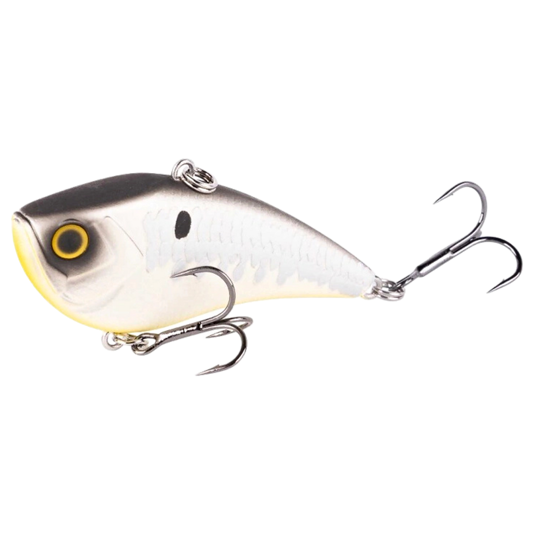 Shimano Yasei Chaos Crank S Vaappu 60mm 11g Matt White sivulta, pää vasemmalla