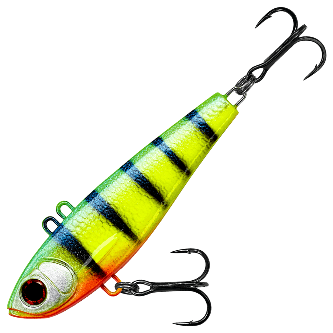 Spinmad Impulse Pro 5cm 6.5g, väri 2807: keltainen runko, mustat poikkiraidat ja oranssi vatsa