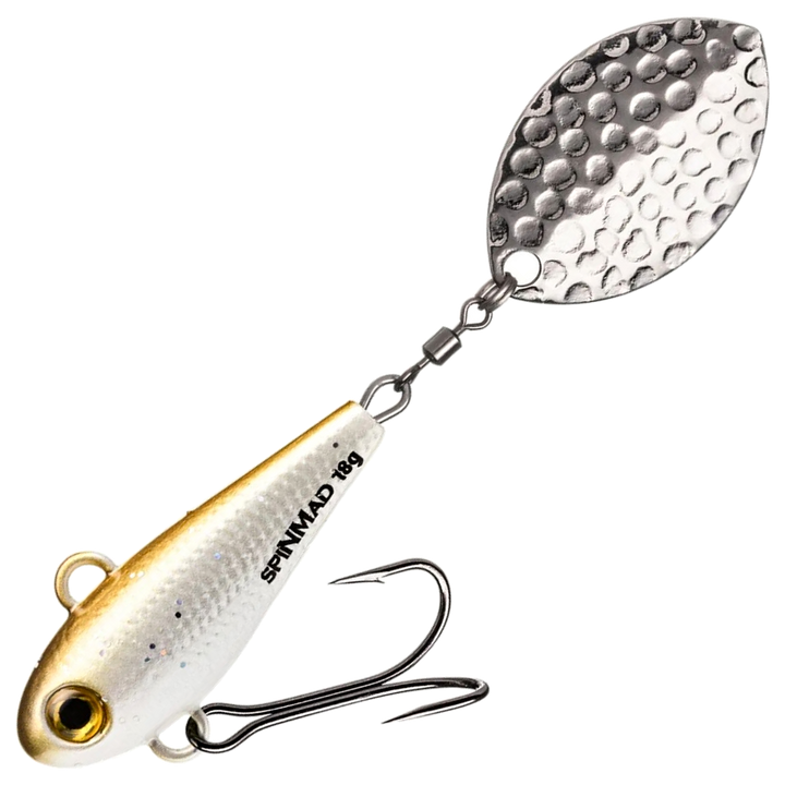 Spinmad Original Jag Spintail 18g, väri 902: kultainen selkä, valkoinen kylki ja hopeinen lippa