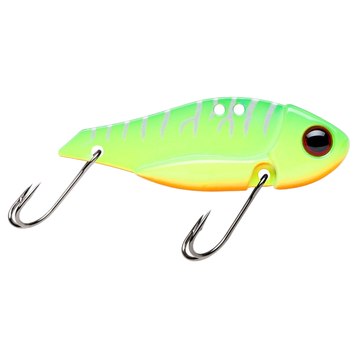 Storm Gomoku Ultra Blade 7.5g 4cm Firetiger sivulta, pää oikealla