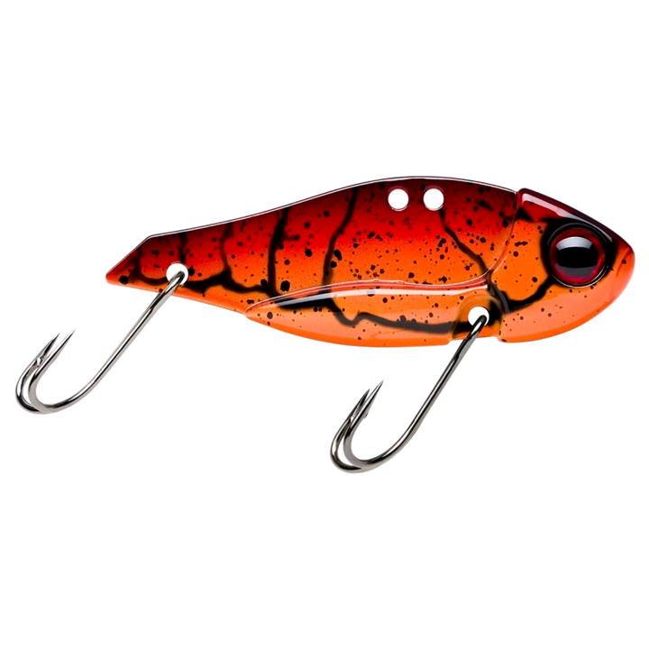 Storm Gomoku Ultra Blade 7.5g 4cm Red Claw sivulta, pää oikealla