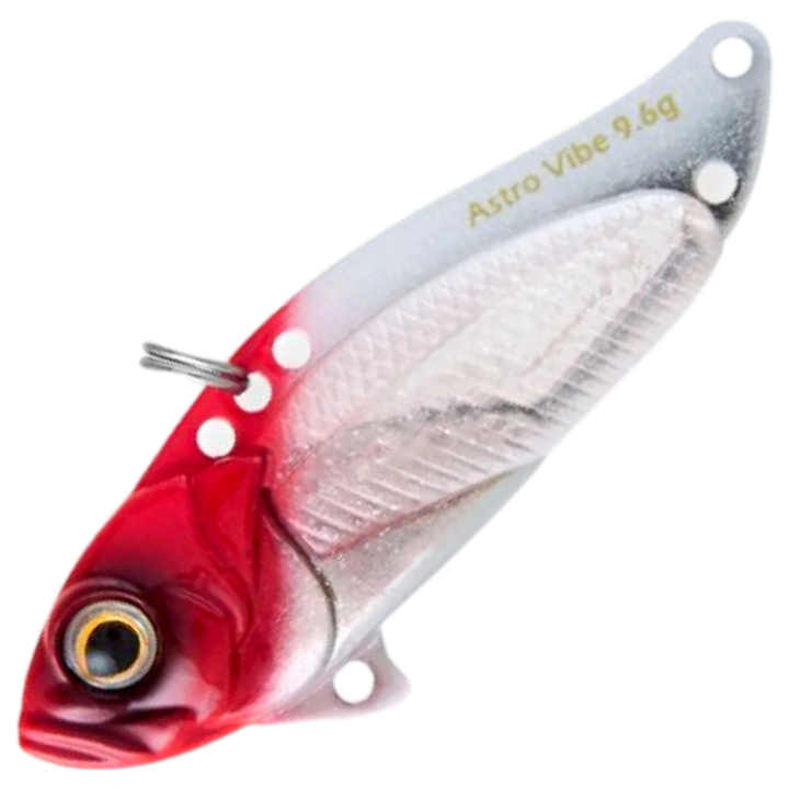 Strike Pro Astro Vibe UV Blade 16.7g 5.5cm, väri 022PEA: punainen pää ja helmenvalkoinen runko