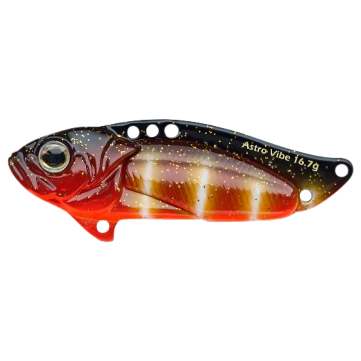 Strike Pro Astro Vibe UV Blade 16.7g 5.5cm D96F sivulta, pää vasemmalla