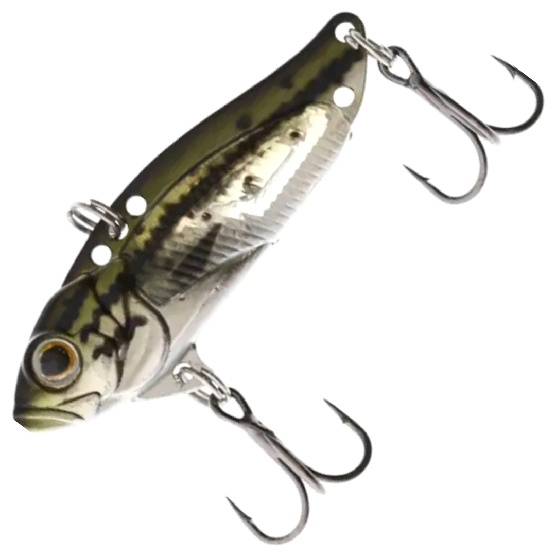 Strike Pro Astro Vibe UV Blade 16.7g 5.5cm, väri EKG: tummanvihreä selkä, hopeinen kylki ja tummat laikut