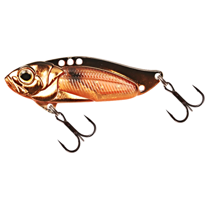 Strike Pro Astro Vibe UV Blade 26g 6.5cm Golden Shiner sivulta, pää vasemmalla