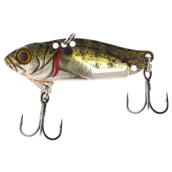 Strike Pro Astro Vibe UV Blade 9.6g 4.5cm Natural Perch sivulta, pää vasemmalla