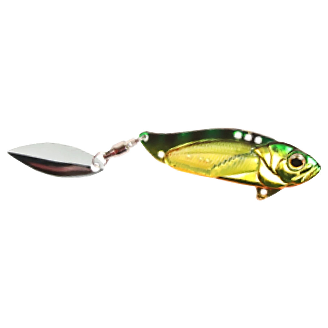 Strike Pro Astro Vibe Willow UV Blade 10,1g 4.5cm Firetiger sivulta, pää oikealla
