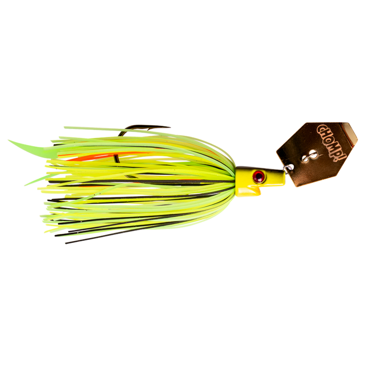 Strike Pro Pig Hula Chatterbait 16g Lawn Mower sivulta, pää oikealla