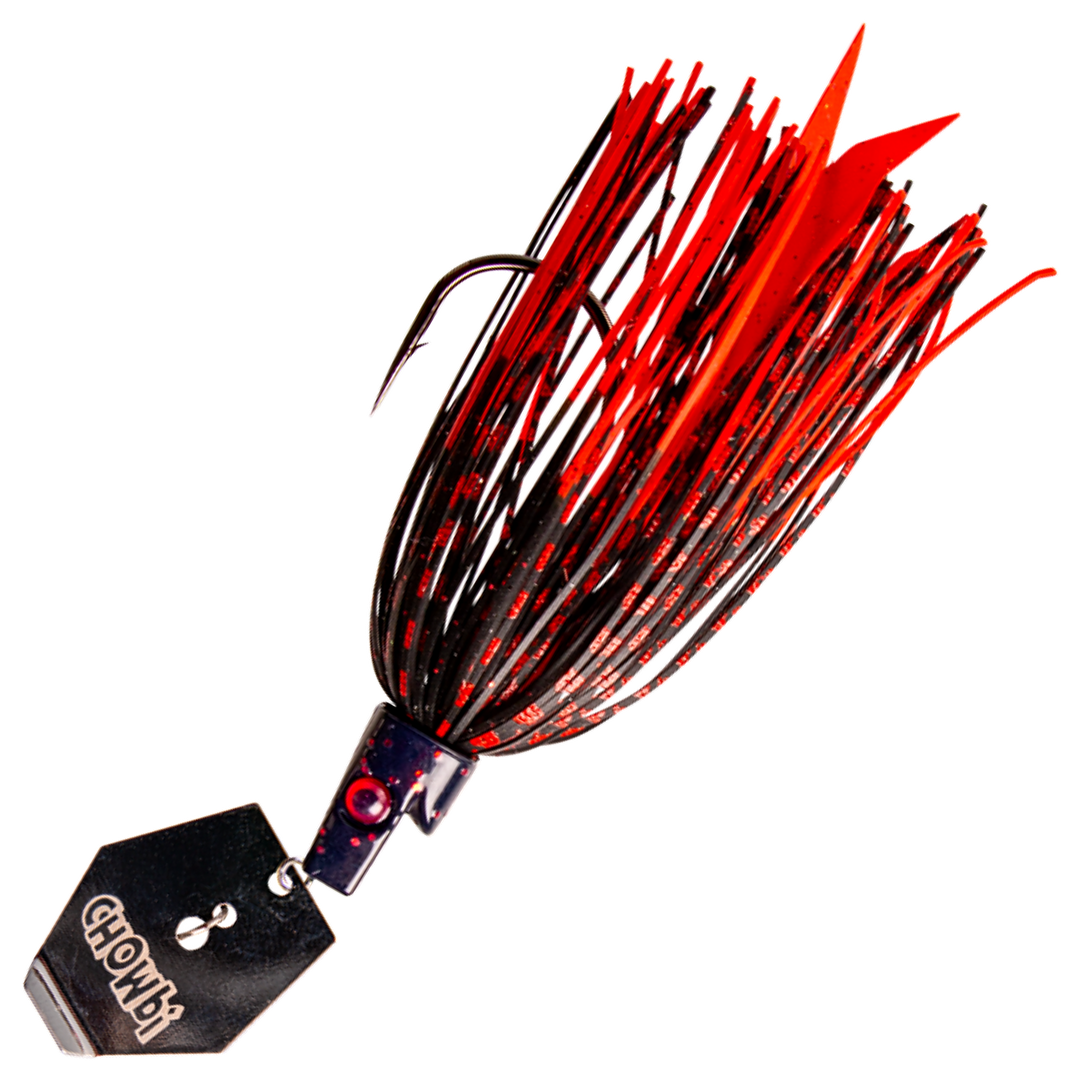 Strike Pro Pig Hula Chatterbait 16g, väri Vulcano: punainen pää, punainen ja musta helma, musta lapa