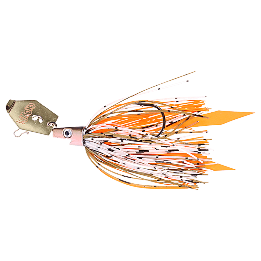 Strike Pro Pig Hula Chatterbait 21g Blue Gill sivulta, pää vasemmalla