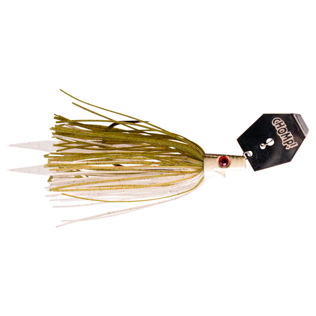 Strike Pro Pig Hula Chatterbait 21g Lamb Of God sivulta, pää oikealla
