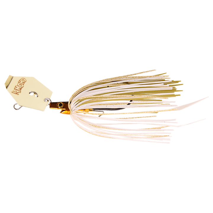 Strike Pro Pig Hula Tiny Chatterbait 7g Golden Shiner sivulta, pää vasemmalla