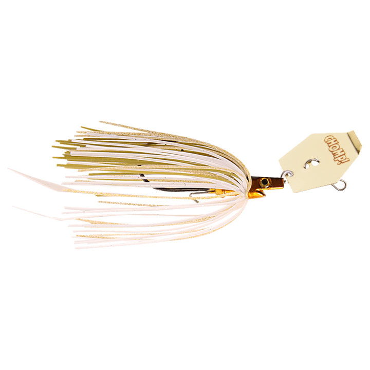 Strike Pro Pig Hula Tiny Chatterbait 7g Golden Shiner sivulta, pää oikealla