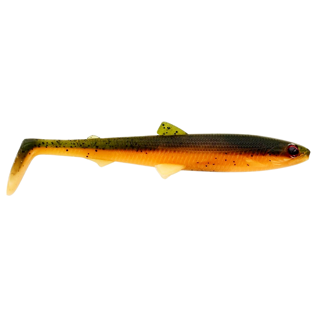 Westin Bullteez Shadtail Jigi 9.5cm UV Craw sivulta, pää oikealla