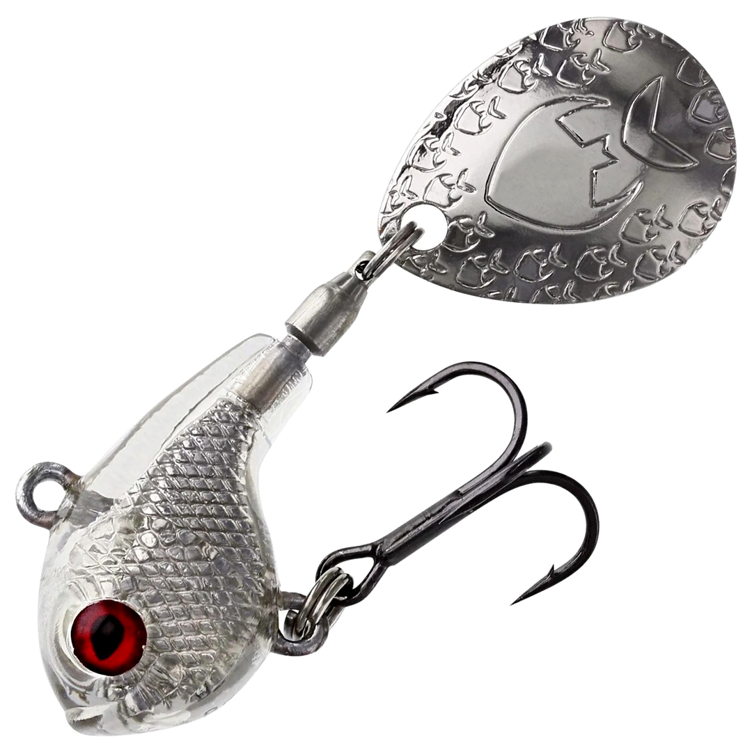 Westin DropBite Spintail 17g 3.4cm, väri Crystal: läpikuultava hopeinen runko ja hopeinen lippa