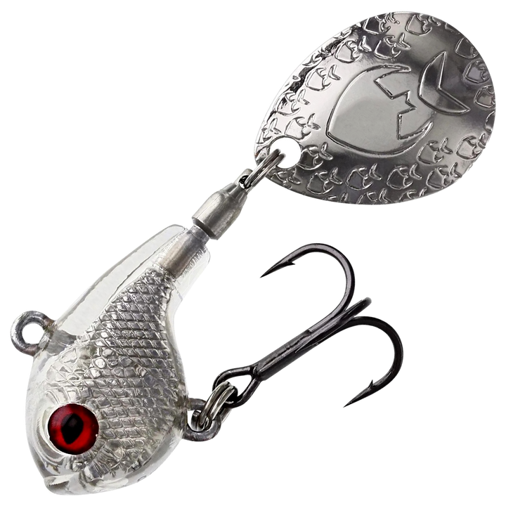 Westin DropBite Spintail 17g 3.4cm, väri Crystal: läpikuultava hopeinen runko ja hopeinen lippa