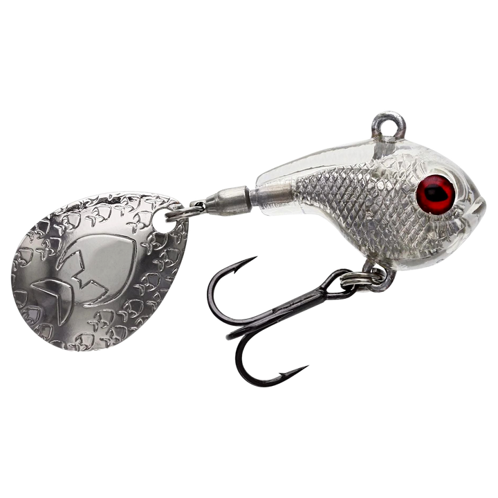 Westin DropBite Spintail 17g 3.4cm Crystal sivulta, pää oikealla