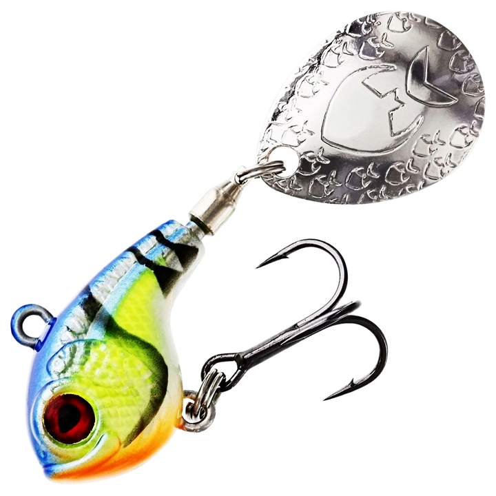 Westin DropBite Spintail 8g 2.6cm, väri Chart. Blue Craw: sininen selkä, kellanvihreä kylki, mustat raidat ja hopeinen lippa