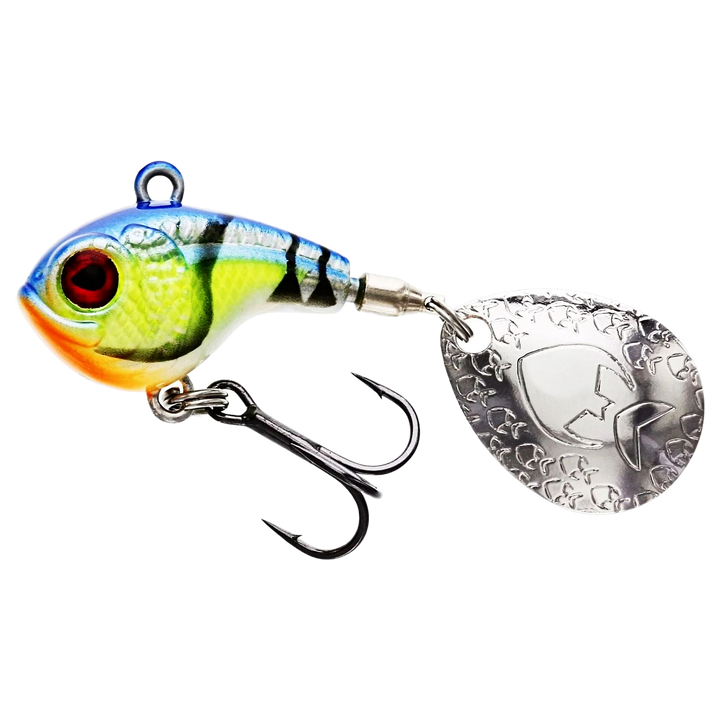 Westin DropBite Spintail 8g 2.6cm Chart. Blue Craw sivulta, pää vasemmalla