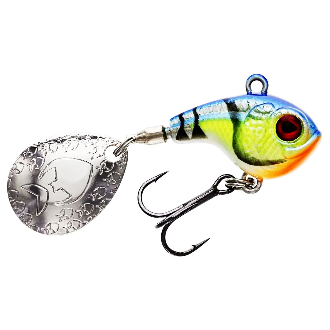 Westin DropBite Spintail 8g 2.6cm Chart. Blue Craw sivulta, pää oikealla
