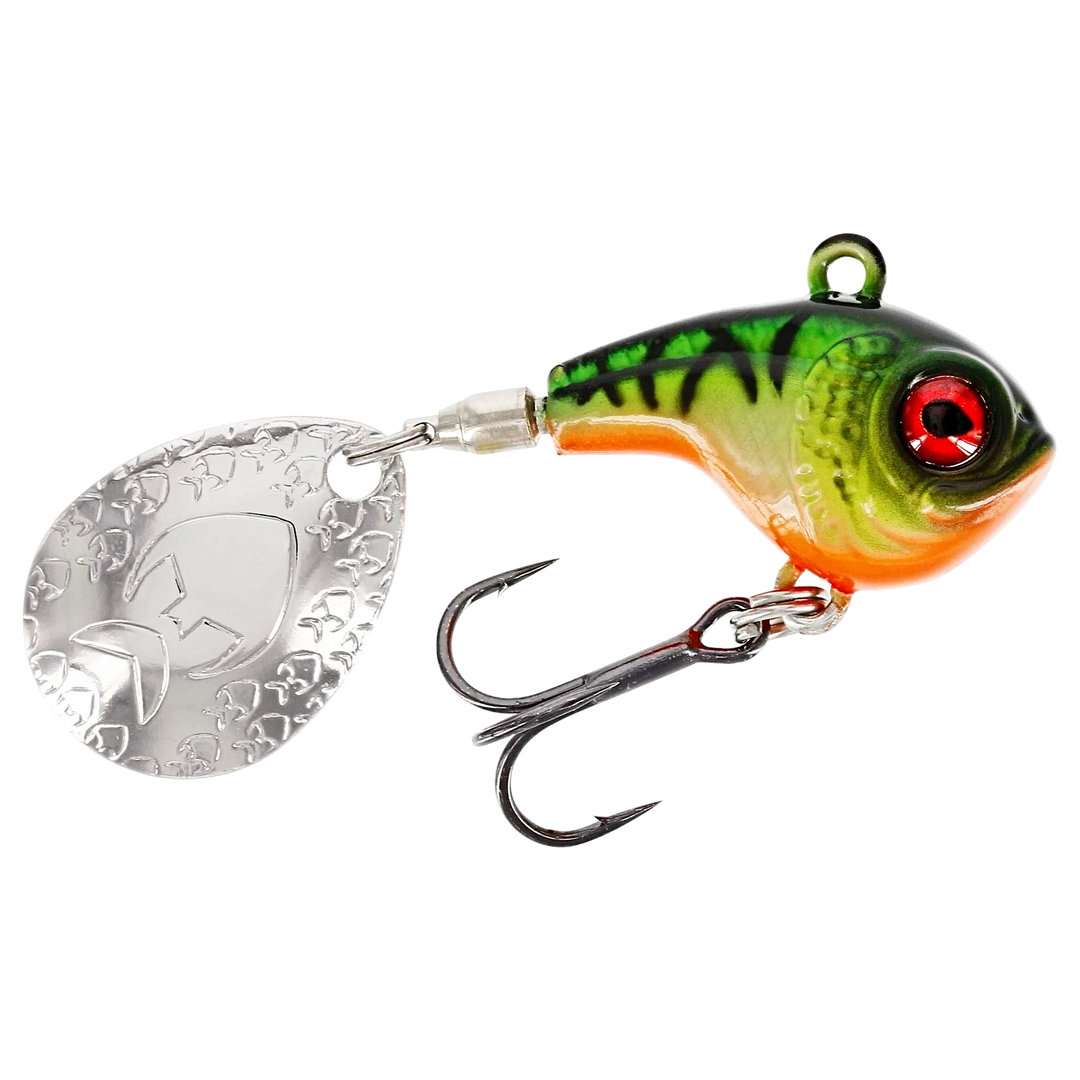 Westin DropBite Spintail 8g 2.6cm Firetiger sivulta, pää oikealla