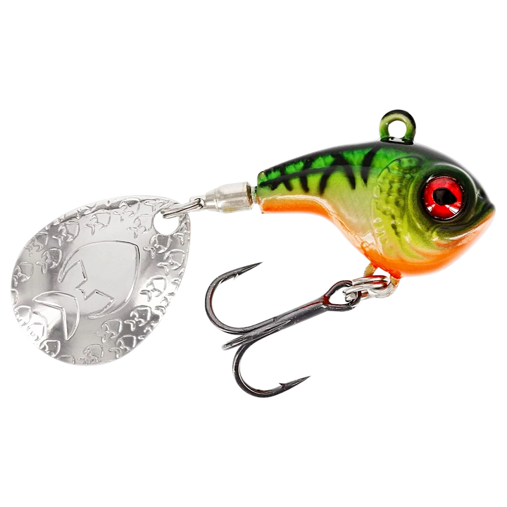 Westin DropBite Spintail 8g 2.6cm Firetiger sivulta, pää oikealla