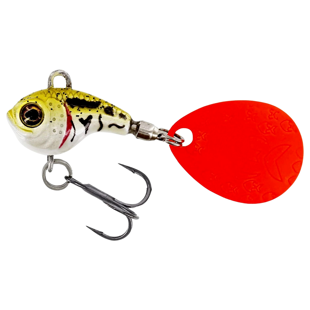 Westin DropBite Tungsten Spintail 2.2cm 18g Pearl Stickleback sivulta, pää vasemmalla