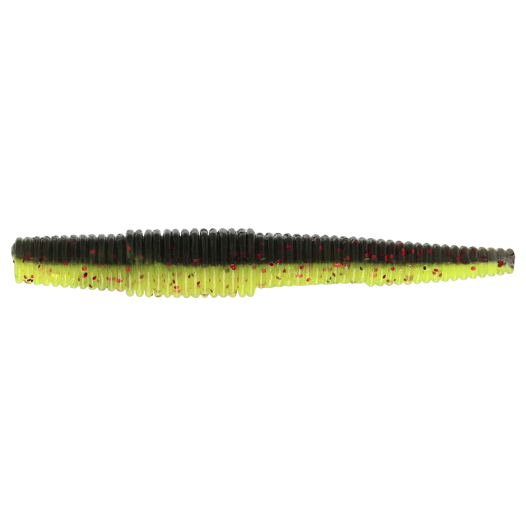 Westin Ned Worm Slim Kelluva Jigi 55mm Black/Chartreuse sivulta