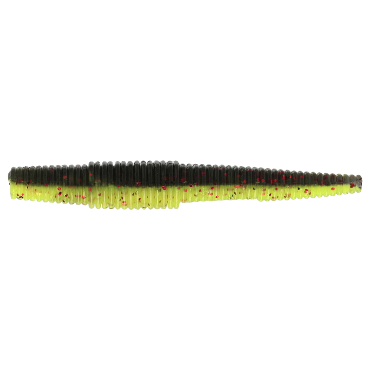 Westin Ned Worm Slim Kelluva Jigi 55mm Black/Chartreuse sivulta