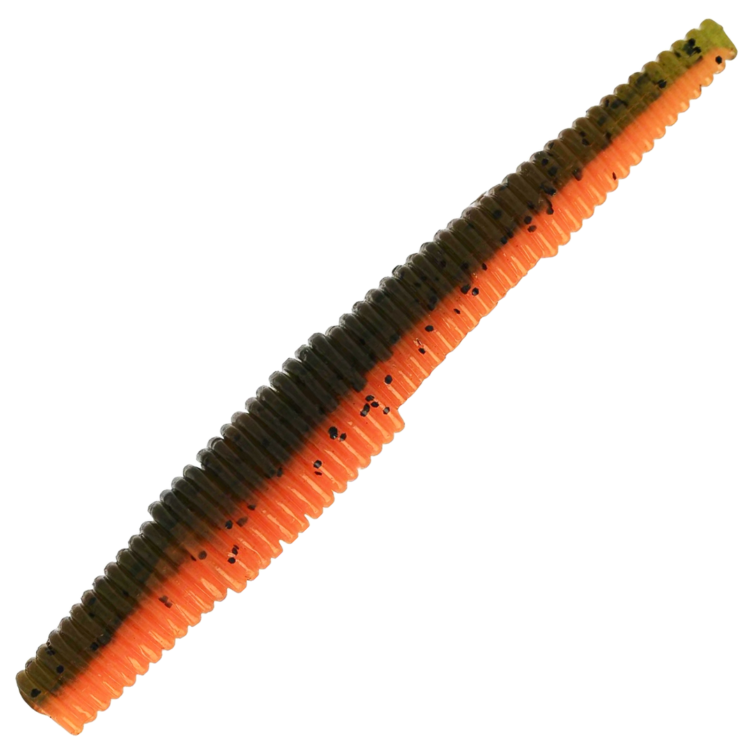 Westin Ned Worm Slim Kelluva Jigi 55mm, väri UV Craw: musta selkä ja oranssi vatsa