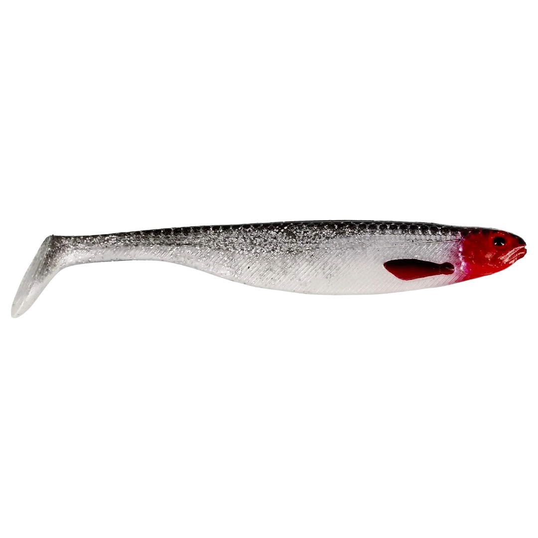 Westin ShadTeez Slim Jigi 10cm Redlight sivulta, pää oikealla