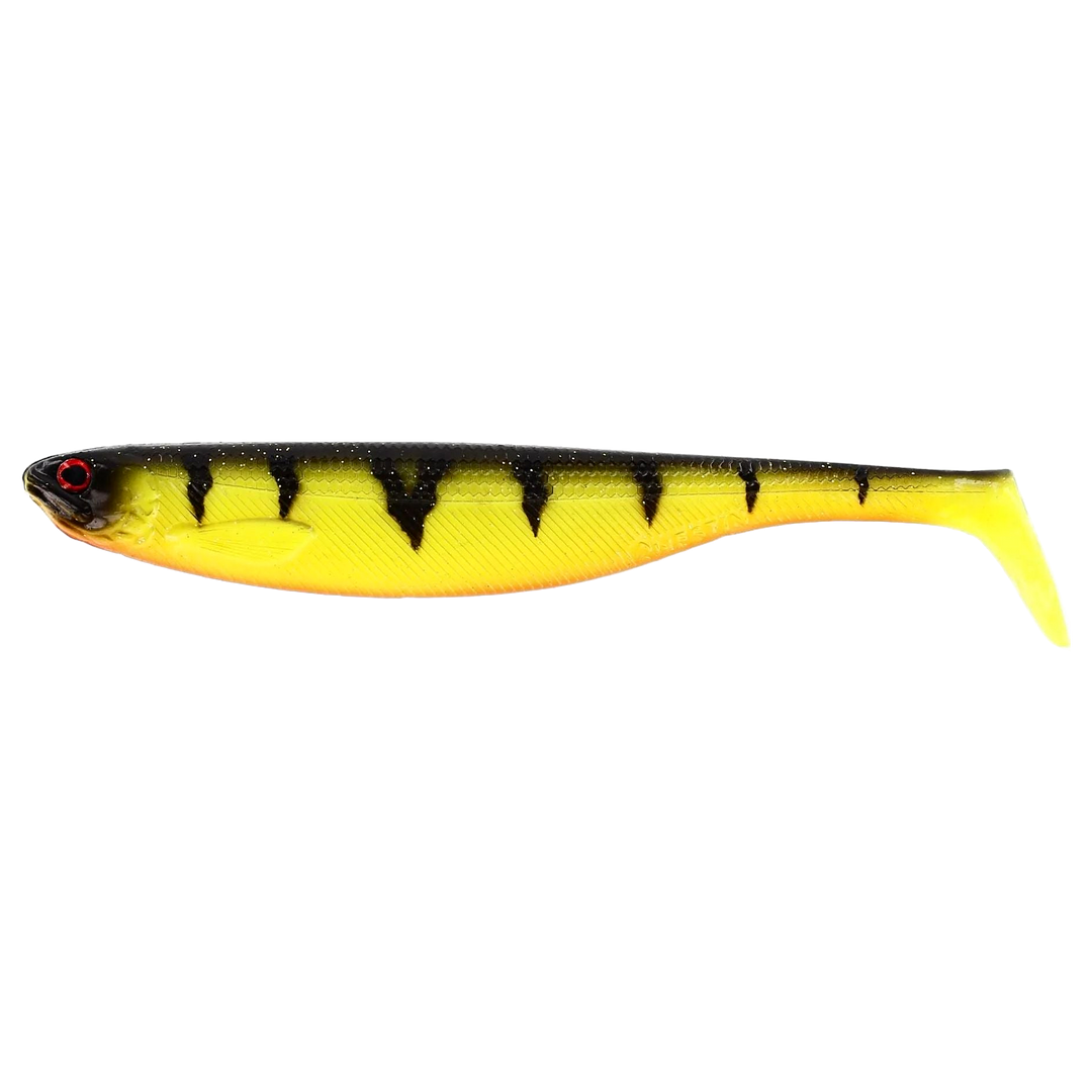 Westin ShadTeez Slim Jigi 7.5cm Fire Perch sivulta, pää vasemmalla