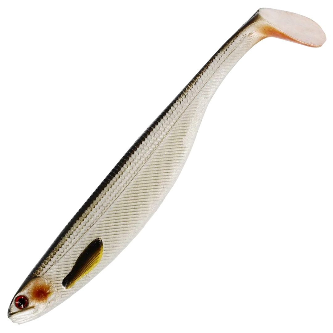 Westin ShadTeez Slim Jigi 7.5cm, väri Lively Roach: harmaa selkä ja hopeinen kylki