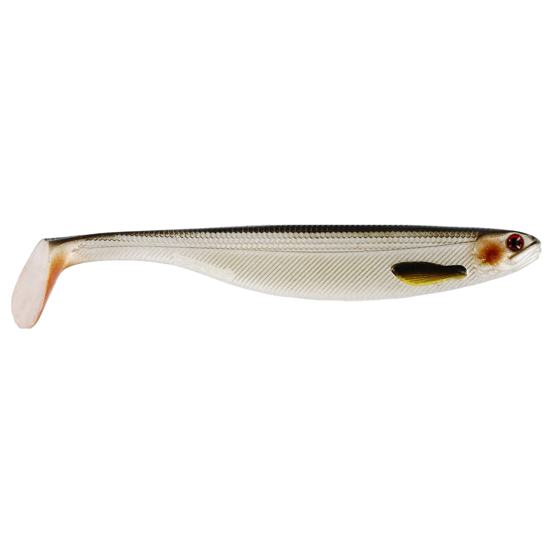 Westin ShadTeez Slim Jigi 7.5cm Lively Roach sivulta, pää oikealla