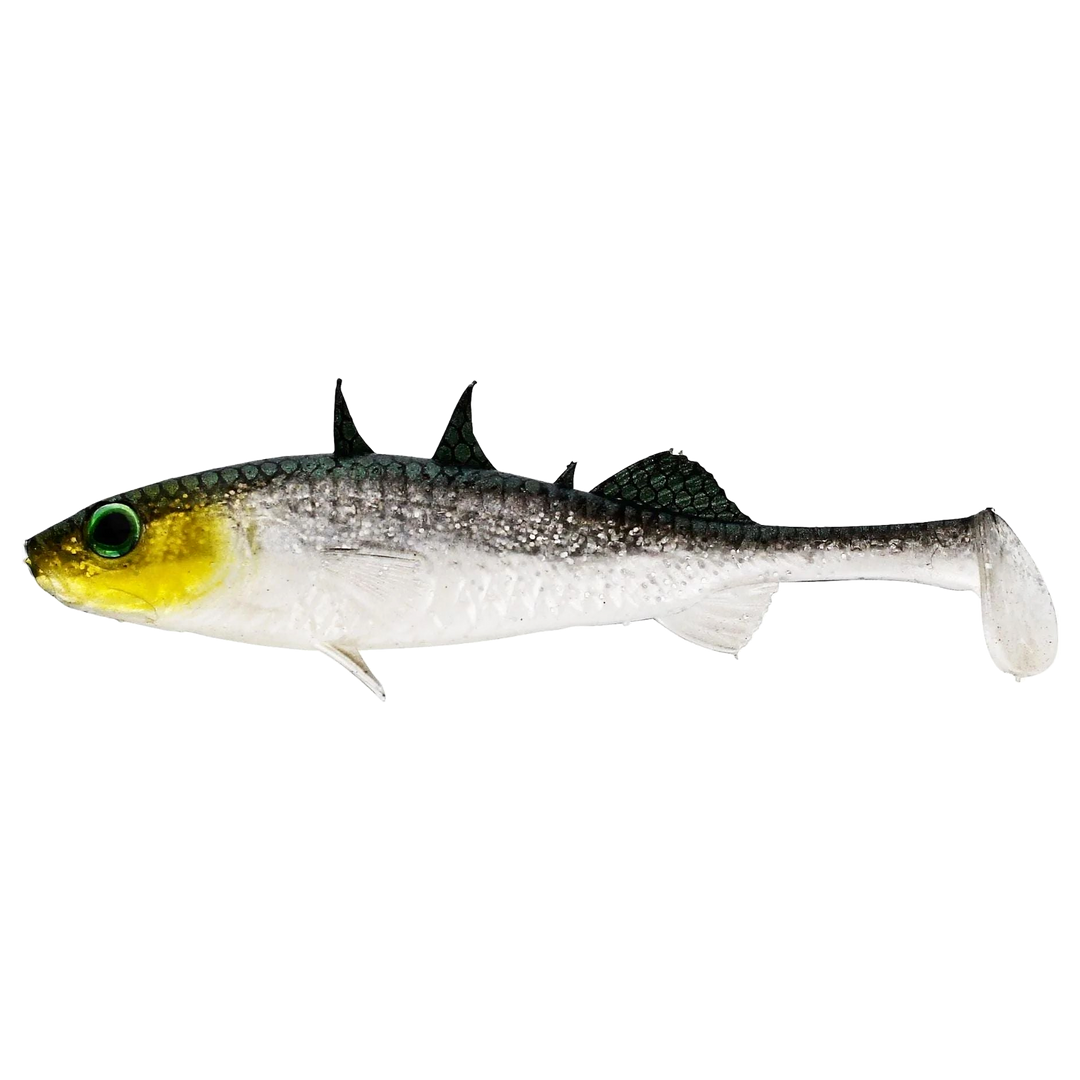 Westin Stickleback Shadtail Jigi 5.5cm Headlight sivulta, pää vasemmalla