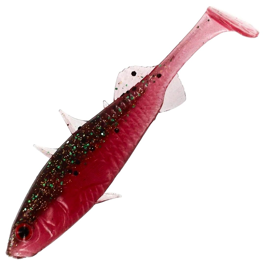 Westin Stickleback Shadtail Jigi 5.5cm, väri Sangria: tumma viininpunainen selkä ja vaaleanpunainen pyrstö