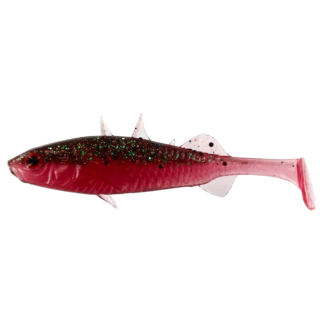 Westin Stickleback Shadtail Jigi 5.5cm Sangria sivulta, pää vasemmalla