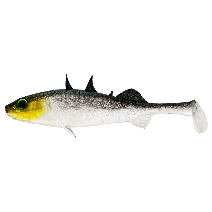 Westin Stickleback Shadtail Jigi 9cm Headlight sivulta, pää vasemmalla