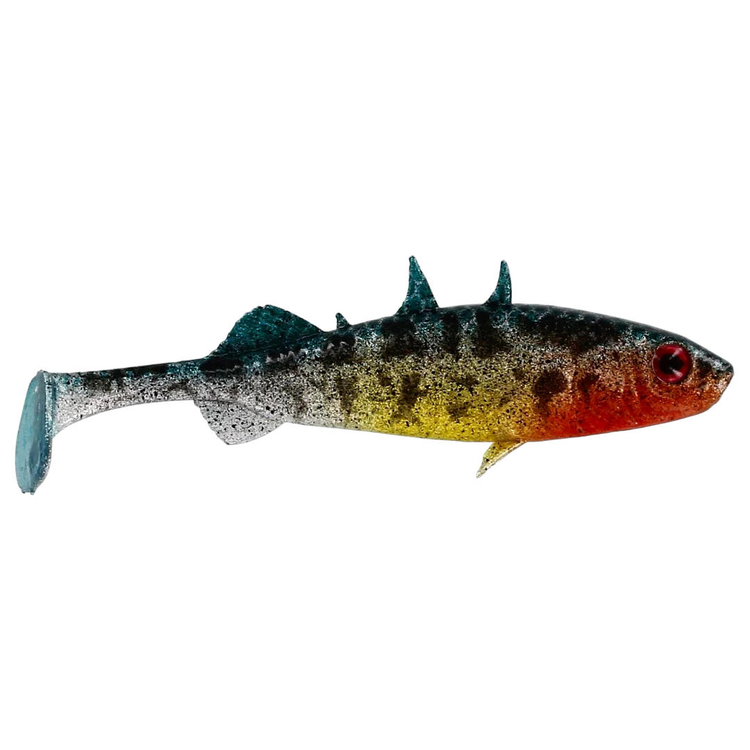 Westin Stickleback Shadtail Jigi 9cm Spawning Stickleback sivulta, pää oikealla