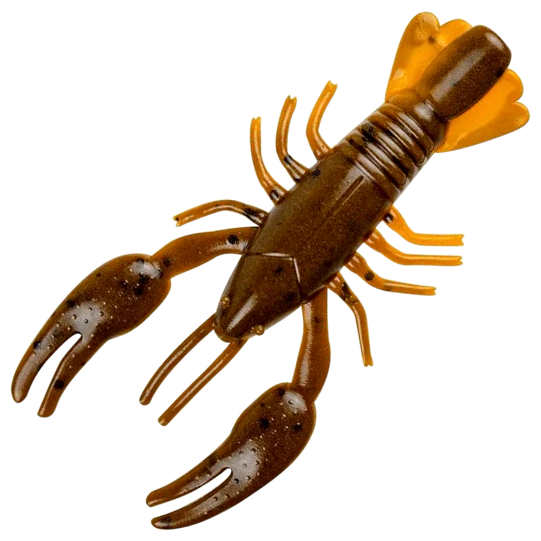 YUM Ned Craw Jigi 60mm, väri Brown Orange: ruskea runko ja oranssit raajat