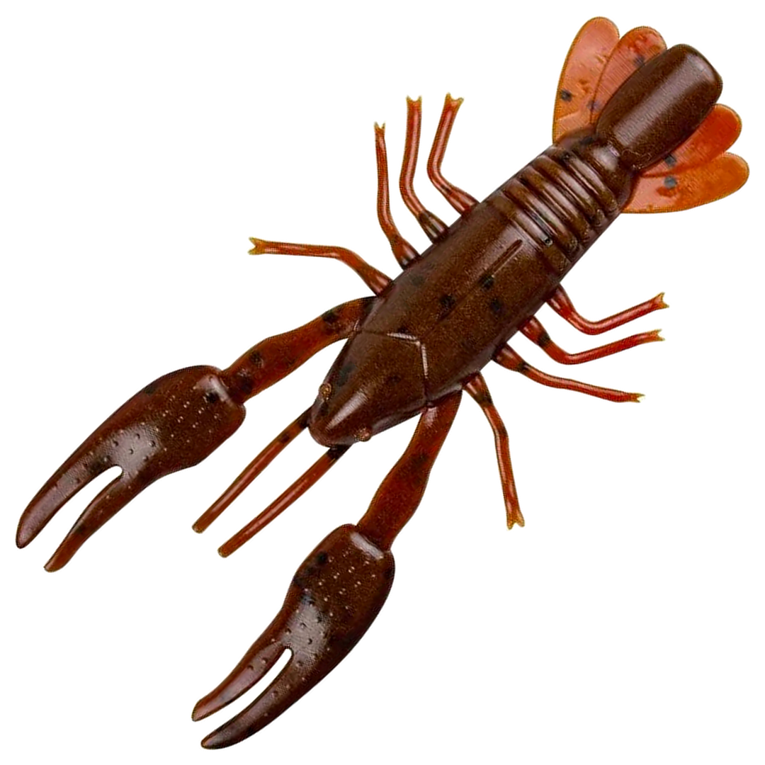 YUM Ned Craw Jigi 60mm, väri Dark Brown/Red Brown: tummanruskea runko ja punaruskeat raajat