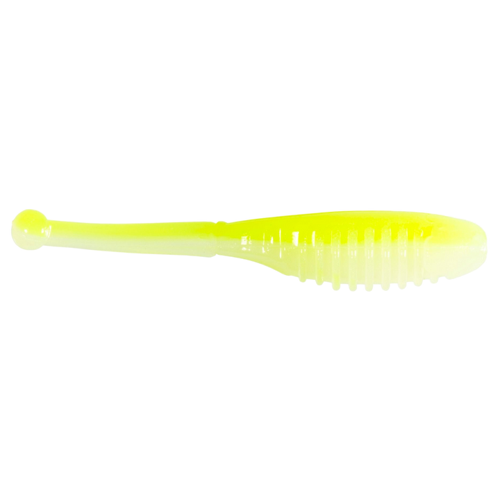 Z-Man Baby Ballerz Jigi 2" Glow Chartreuse sivulta, pää oikealla