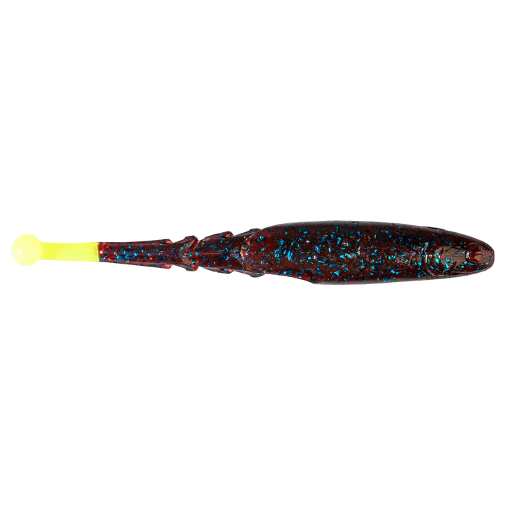 Z-Man Big BallerZ Jigi 4" Plum/Chartreuse Tail sivulta, pää oikealla