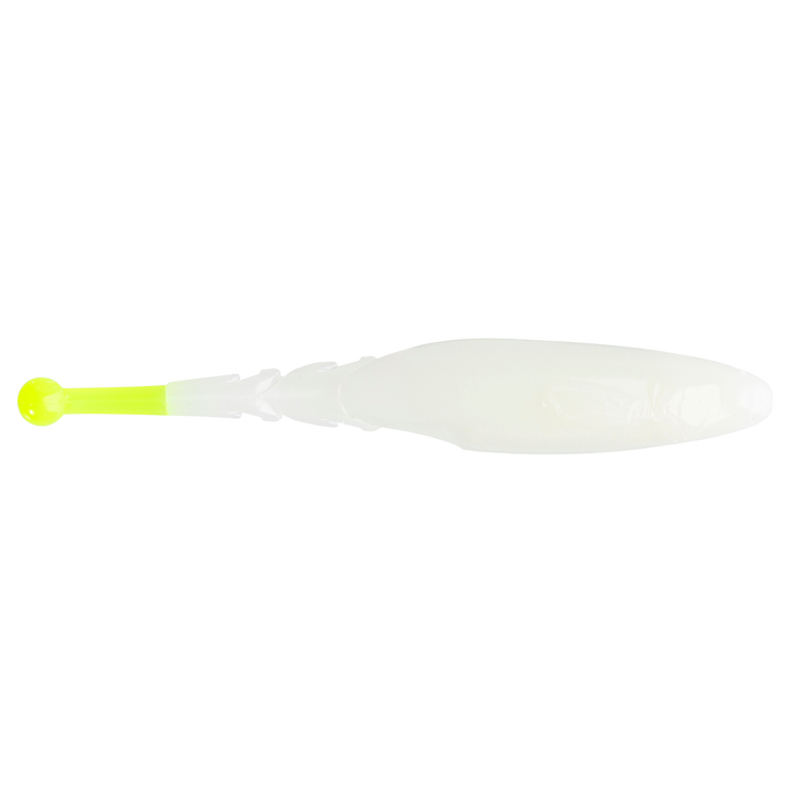Z-Man Big BallerZ Jigi 5" Glow/Chartreuse Tail sivulta, pää oikealla