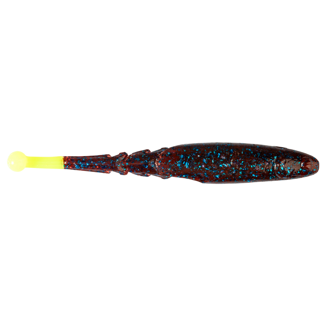 Z-Man Big BallerZ Jigi 5" Plum/Chartreuse Tail sivulta, pää oikealla