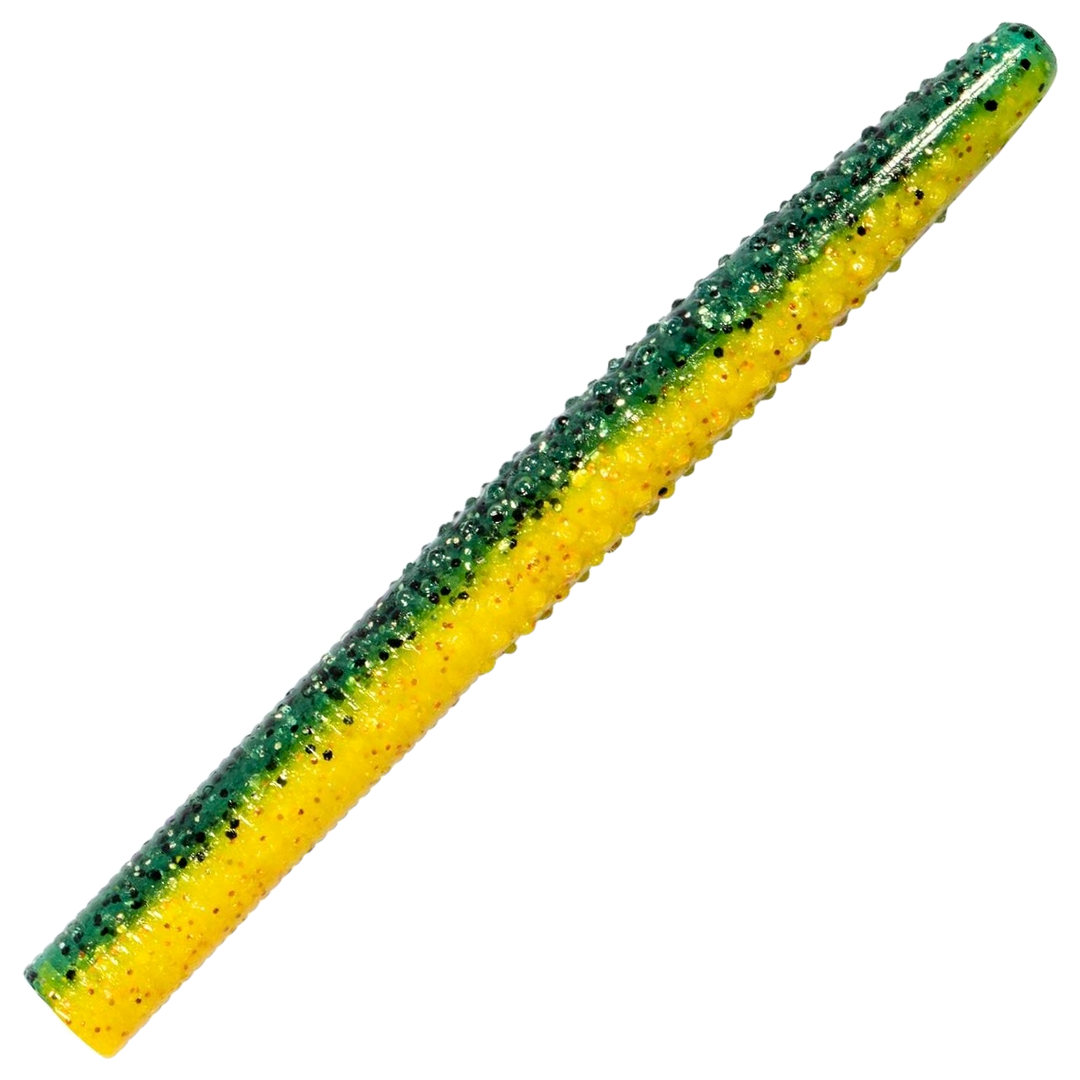 Z-Man Big TRD Jigi 4", väri Pro Yellow Perch: vihreä selkä ja keltainen kylki