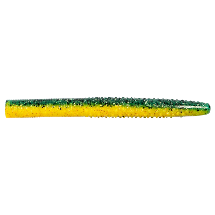Z-Man Big TRD Jigi 4" Pro Yellow Perch sivulta, pää vasemmalla