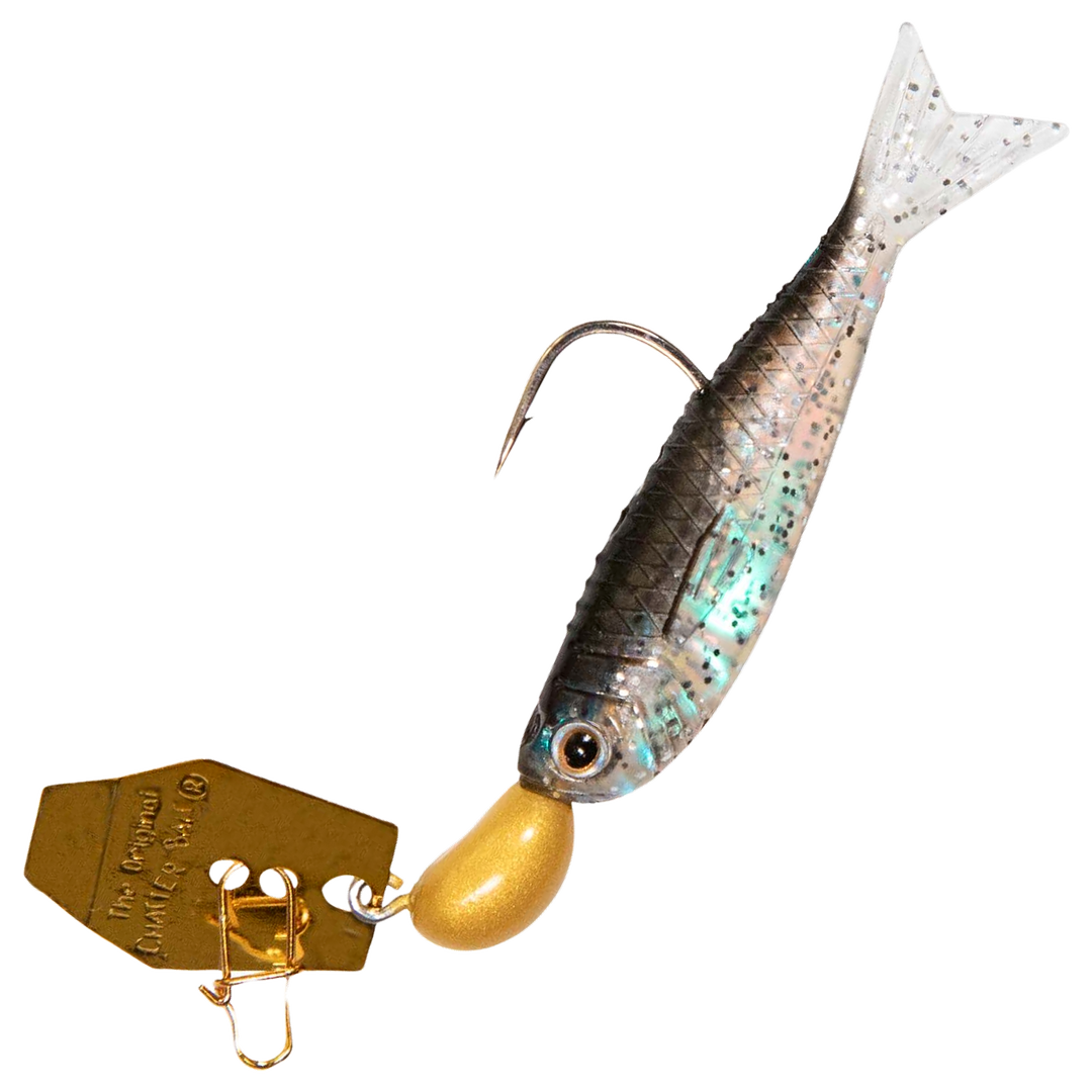 Z-MAN ChatterBait Flashback Mini 3.54g, väri Gold / Black: kultainen pää ja lapa, tumma selkä, hopeinen kylki, vaalea pyrstö